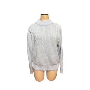 Y2K Partners by Mervyns Blue Cable Knit Sweater Women’s Medium Acrylic